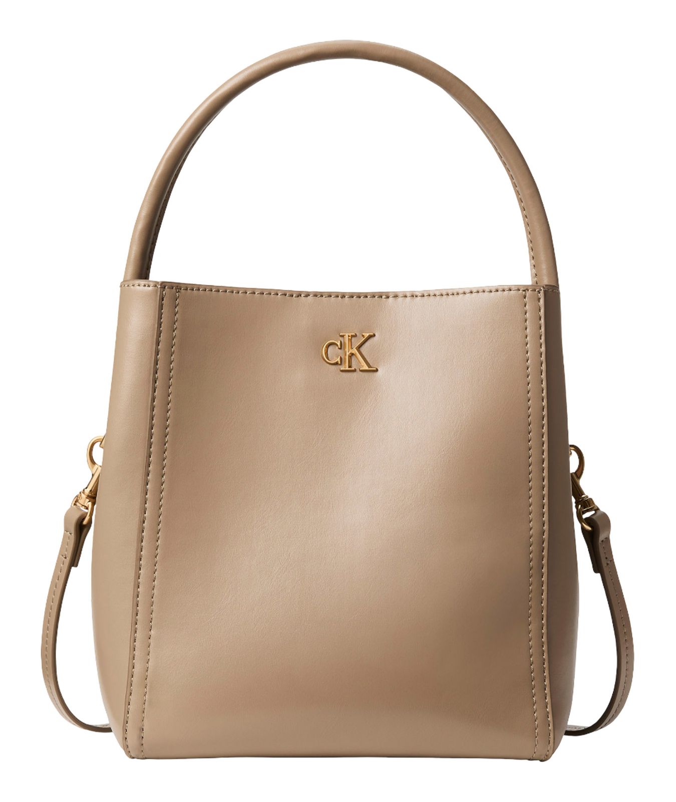 Calvin Klein Hardware Monogram Bucket With Strap Desert Taupe