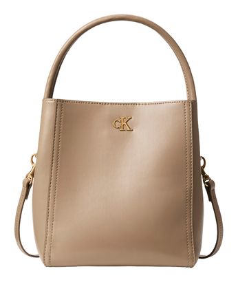 Calvin Klein Hardware Monogram Bucket With Strap Desert Taupe