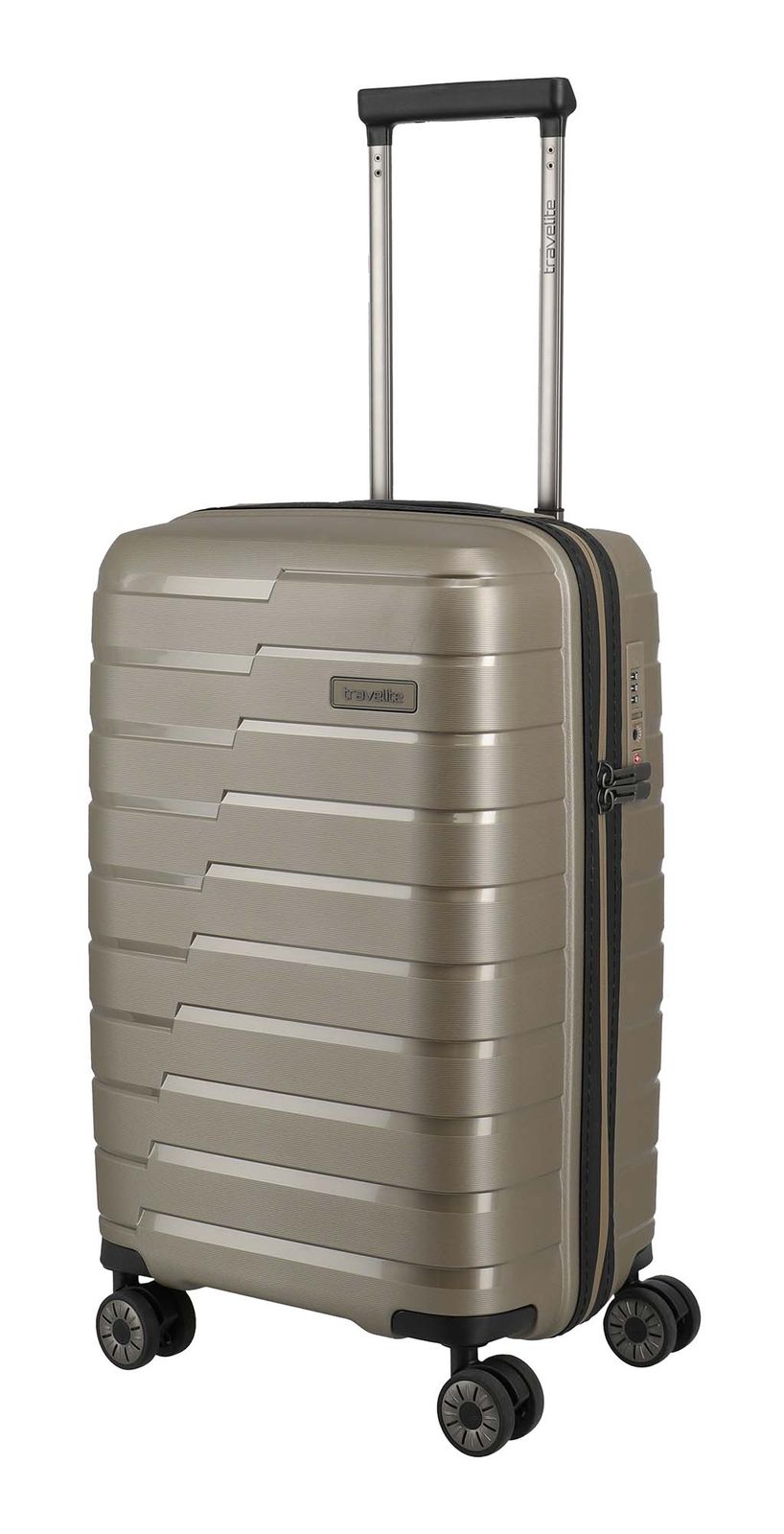 travelite Air Base 4W Trolley Slim S Champagne travelite Air Base 4W Trolley Slim S Champagne