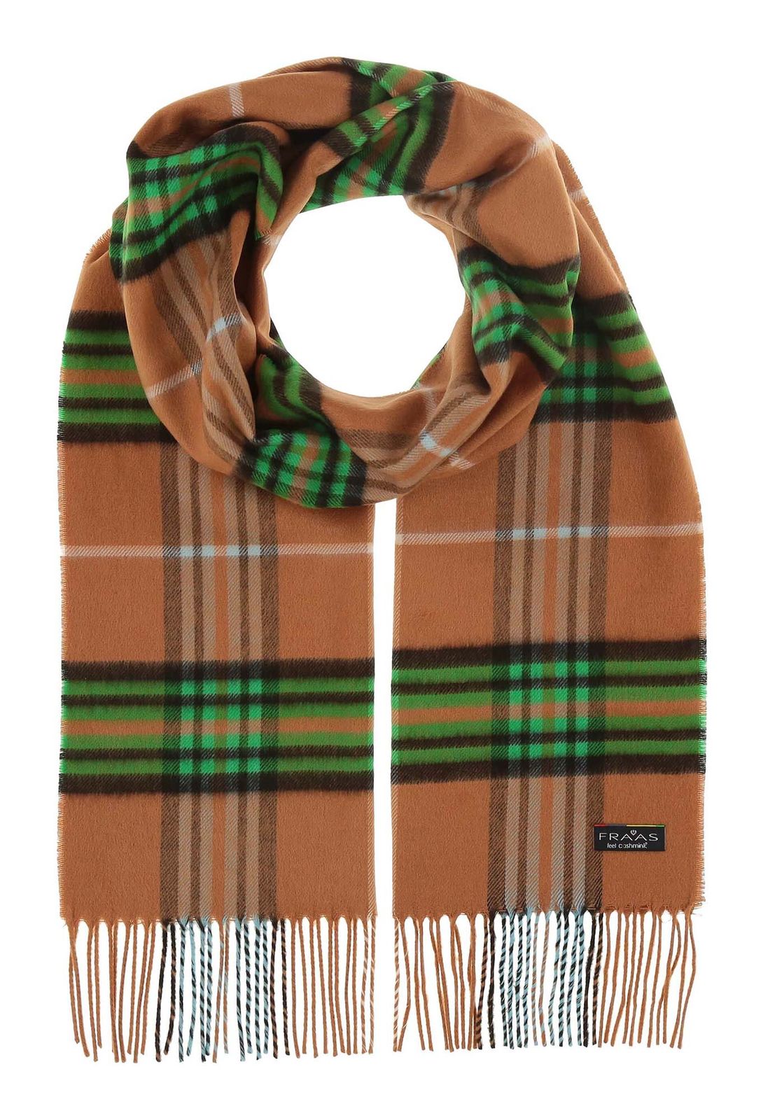 FRAAS Cashmink® Scarf with FRAAS Plaid Camel Brush
