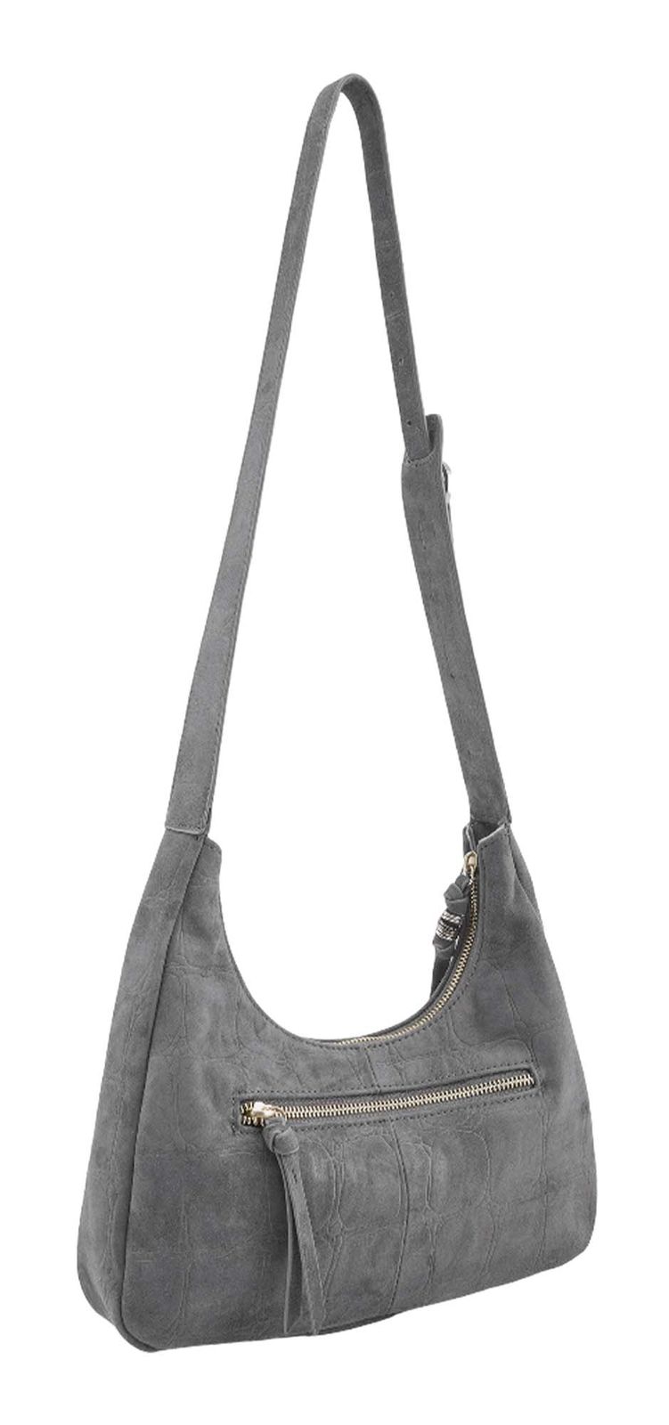 FREDsBRUDER Velvet Wild Midi Hobo Dark Grey FREDsBRUDER Velvet Wild Midi Hobo Dark Grey
