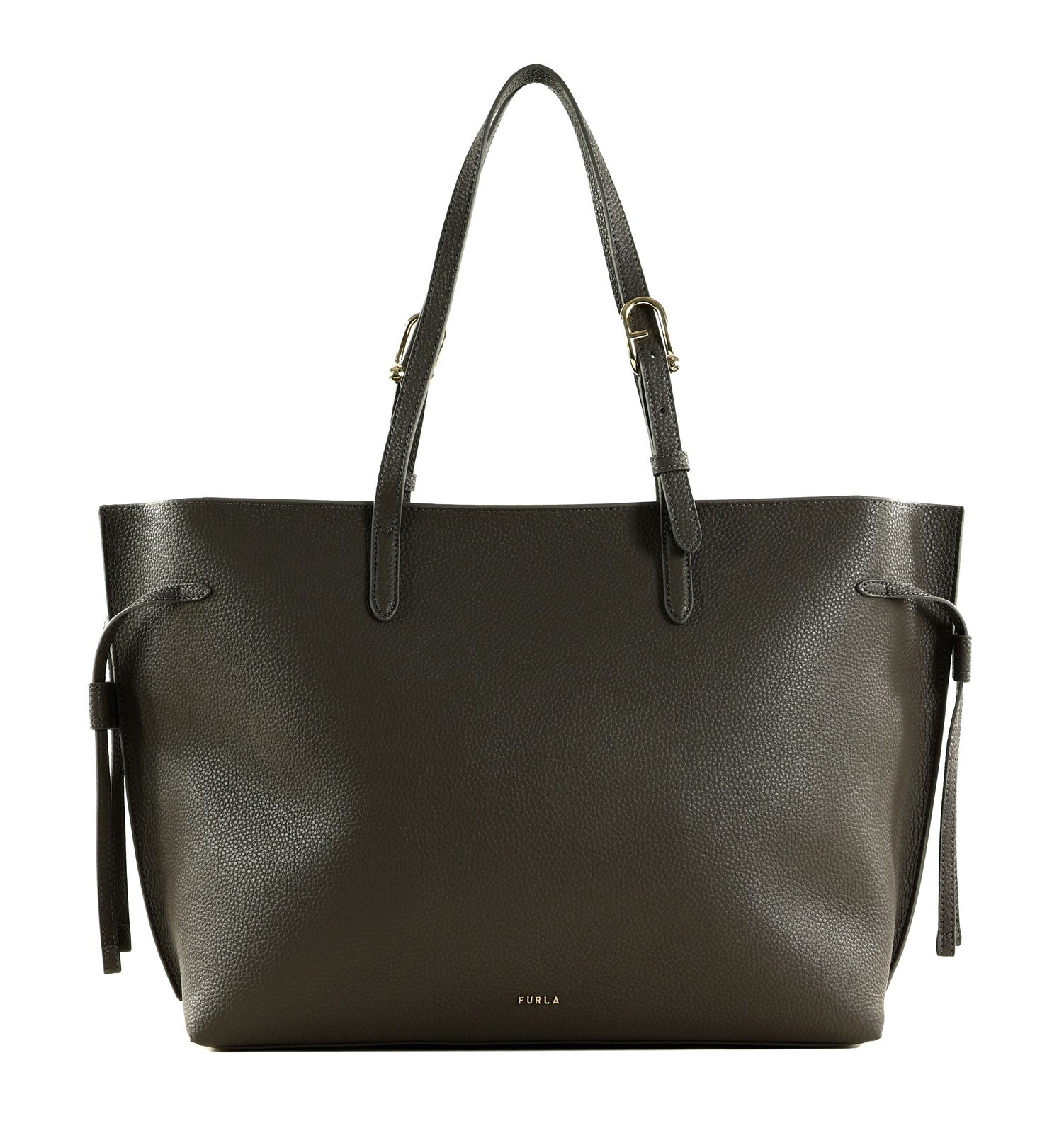 FURLA Ava Tote With Zip L Urban Gray + Ciliegia d int