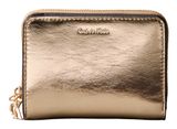Calvin Klein CK Metallic Flap Zip Around Wallet Gold Metallic