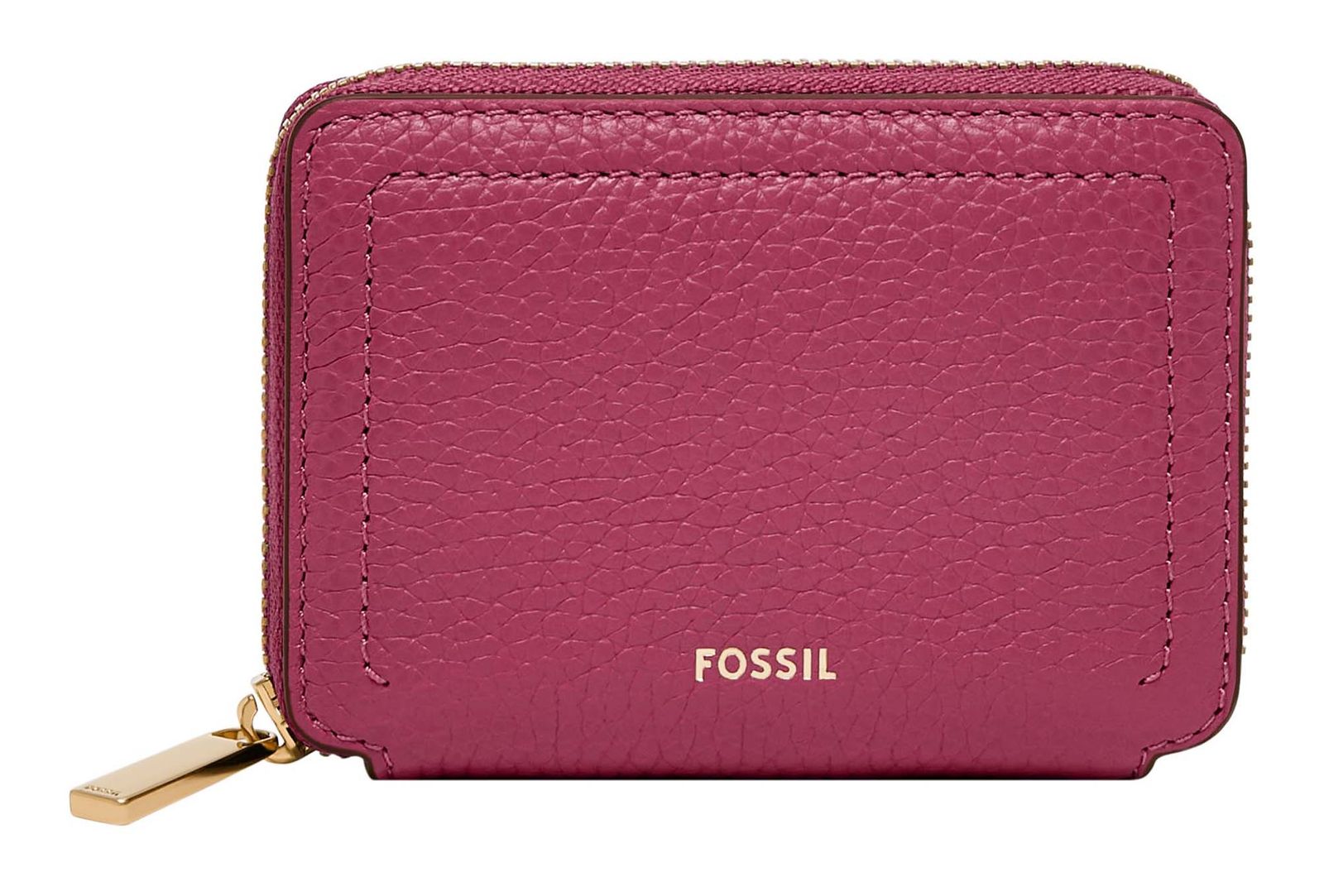 FOSSIL Logan Zip Around Card Case RFID Infinite Pink