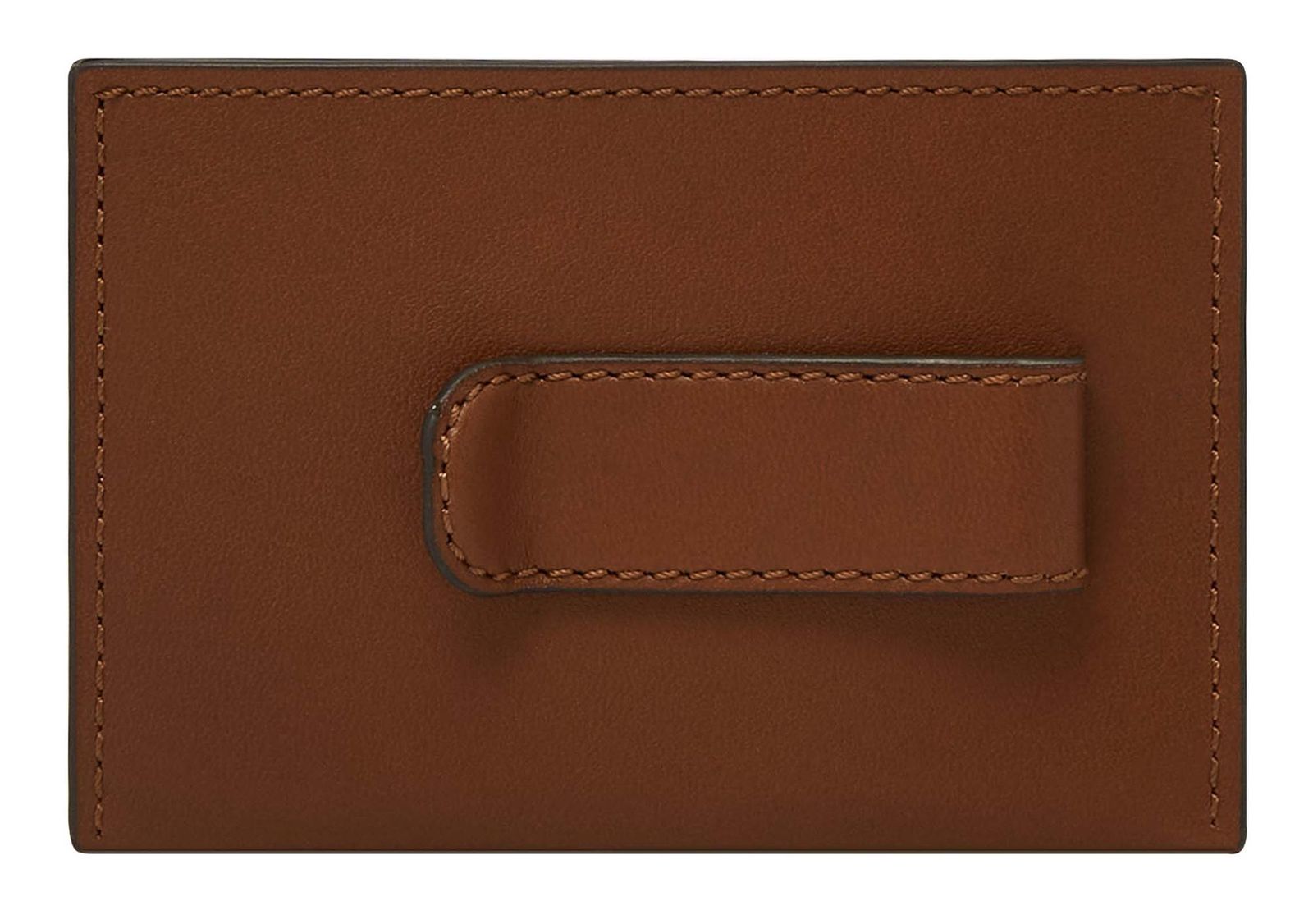 FOSSIL Westover Money Clip Card Case Medium Brown FOSSIL Westover Money Clip Card Case Medium Brown