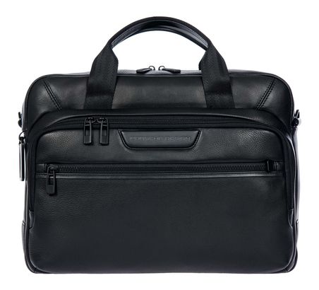 PORSCHE DESIGN Roadster Evo Leather Briefcase Black
