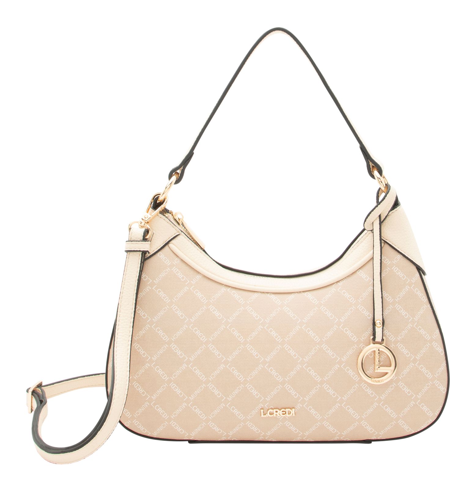 L.CREDI Filiberta Hobo Bag White Sand