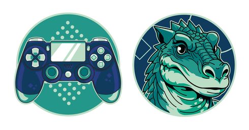 Schneiders Patches Set 2 teilig Controller + Dino