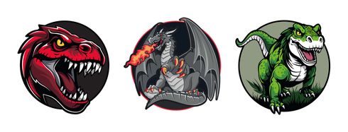 Schneiders Patches 3 teilig Dino Dragons