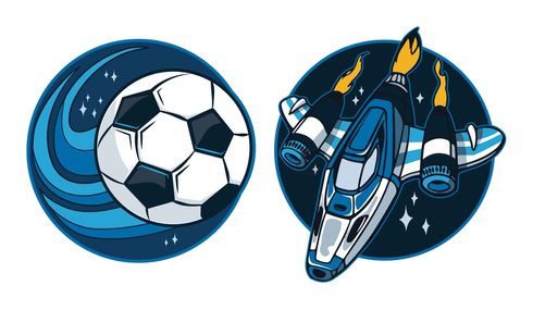 Schneiders Patches Set 2 teilig Spaceball + Spaceship