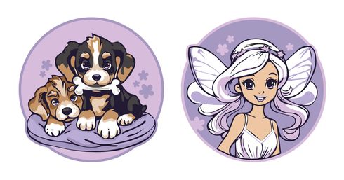 Schneiders Patches Set 2 teilig Puppies + Fairy