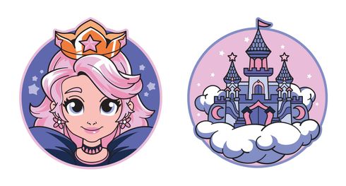 Schneiders Patches Set 2 teilig Princess + Castle