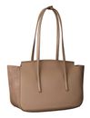 Calvin Klein Hardware Brushed Flap Tote Bag Desert Taupe Calvin Klein Hardware Brushed Flap Tote Bag Desert Taupe