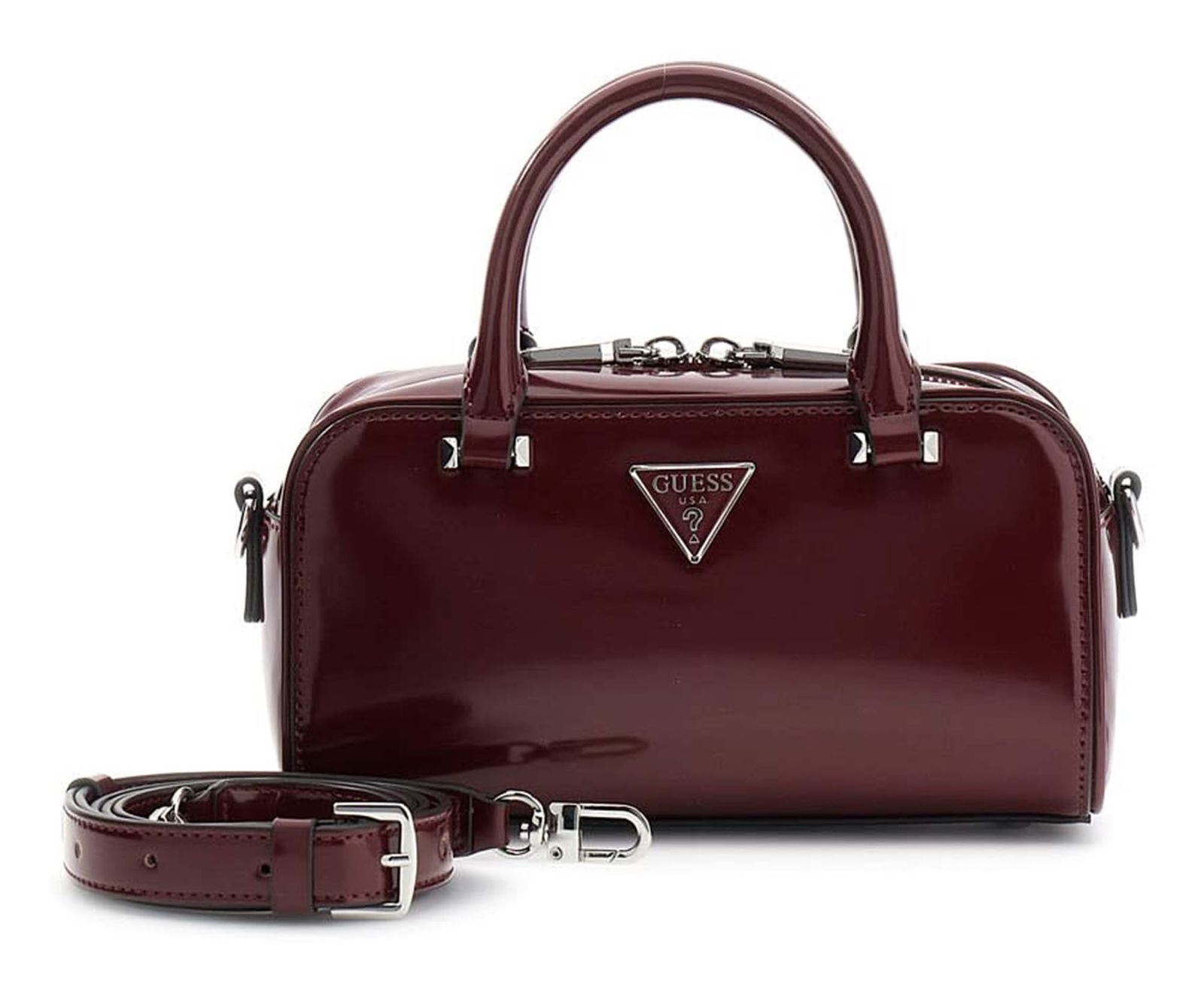 GUESS Arnela Mini Satchel Burgundy