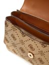 GUESS Melinda Logo Top Handle Bag Latte Logo GUESS Melinda Logo Top Handle Bag Latte Logo