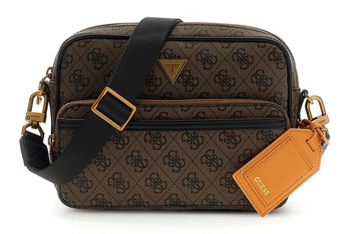GUESS Milano Crossbody Double Zip Bag Coffee