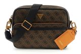 GUESS Milano Crossbody Double Zip Bag Coffee
