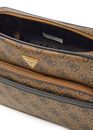 GUESS Milano Crossbody Double Zip Bag Coffee