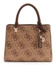 GUESS Noelle II Multi Compartment Satchel S Latte Logo / Brown