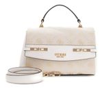 GUESS Melinda Logo Top Handle Bag Cream White Logo GUESS Melinda Logo Top Handle Bag Cream White Logo
