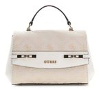 GUESS Melinda Logo Top Handle Bag Cream White Logo GUESS Melinda Logo Top Handle Bag Cream White Logo