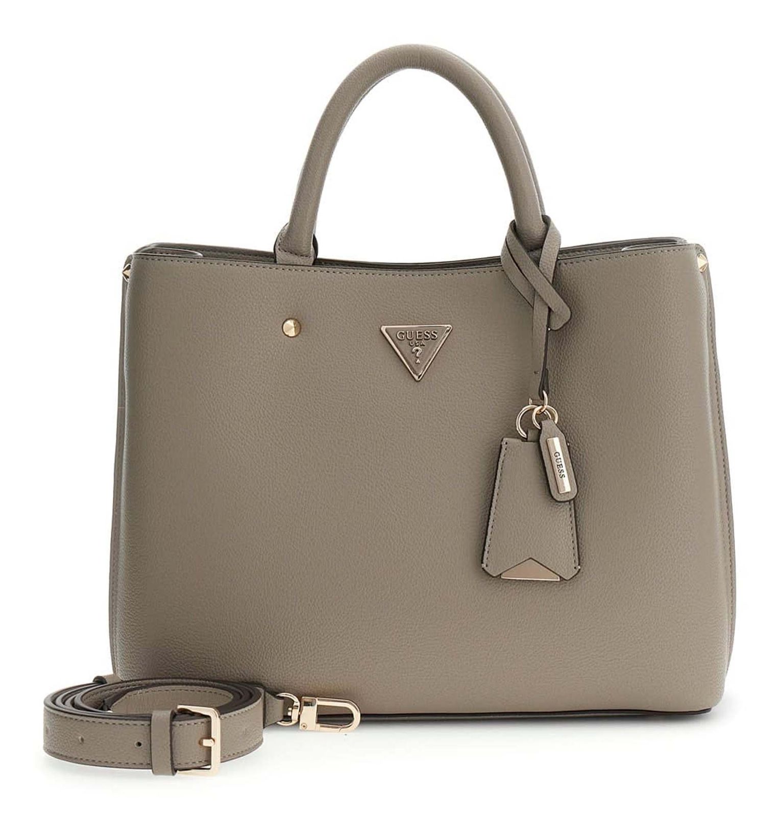 GUESS Meridian II Girlfriend Satchel Dark Taupe