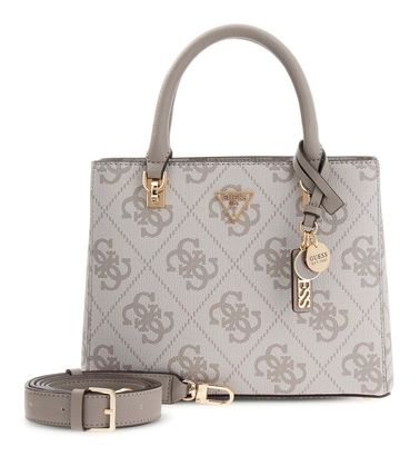 GUESS Noelle II Multi Compartment Satchel S Dark Taupe Logo