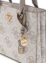 GUESS Noelle II Multi Compartment Satchel S Dark Taupe Logo