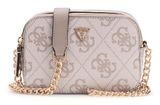 GUESS Noelle II Crossbody Camera Bag Dark Taupe Logo