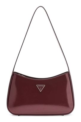 GUESS Arnela Top Zip Shoulder Bag Burgundy