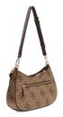 GUESS Noelle II Top Zipper Shoulder Bag Latte Logo / Brown GUESS Noelle II Top Zipper Shoulder Bag Latte Logo / Brown
