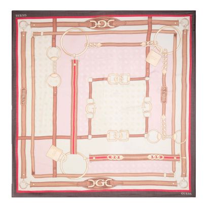 GUESS Carrie Logo Kefiah Max 130X130 Rose Logo