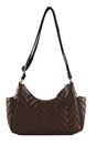 KARL LAGERFELD COTE D AZUR Zip Shoulder Bag Dark Friar Brown KARL LAGERFELD COTE D AZUR Zip Shoulder Bag Dark Friar Brown