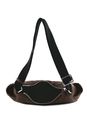 KARL LAGERFELD COTE D AZUR Zip Shoulder Bag Dark Friar Brown KARL LAGERFELD COTE D AZUR Zip Shoulder Bag Dark Friar Brown