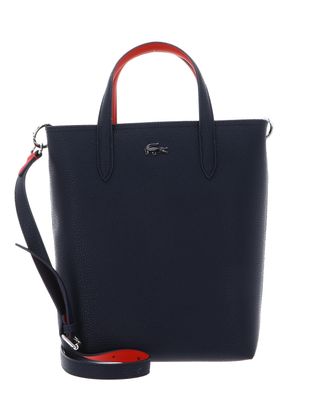 LACOSTE Anna Z Vertical Shopping Bag Marine 166 Rouge 240 LACOSTE Anna Z Vertical Shopping Bag Marine 166 Rouge 240