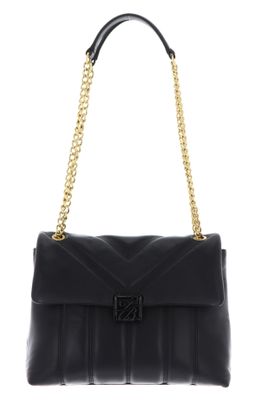 Ted Baker Anileah TB Script Detail Leather Padded Shoulder Bag Black