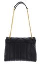 Ted Baker Anileah TB Script Detail Leather Padded Shoulder Bag Black