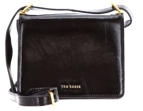 Ted Baker Ccamil Crinkle Patent Belted Detail Crossbody Bag Brn-Choc