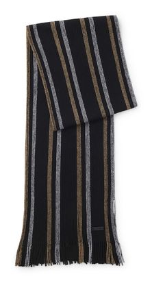 BOSS Albas Iconic Knitted Scarf Black BOSS Albas Iconic Knitted Scarf Black
