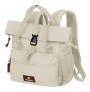 travelite Basic Short Handle Mini Backpack Cream White