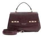 GUESS Melinda Top Handle Flap Bag Burgundy