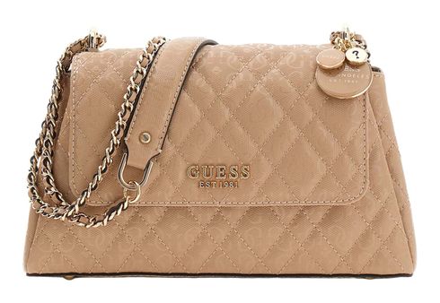 GUESS Isemay Convertible Xbody Flap Bag Pale Mocha