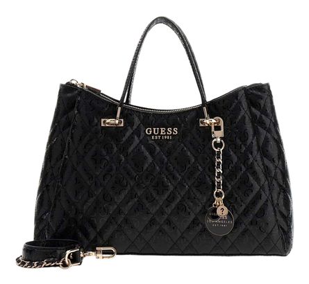 GUESS Isemay Girlfriend Shoulder Satchel Black GUESS Isemay Girlfriend Shoulder Satchel Black