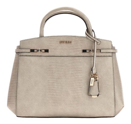 GUESS Melinda Triple Compartment Satchel Light Taupe