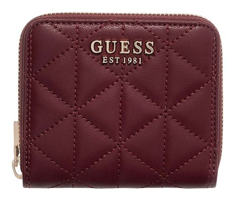 GUESS Paisleigh SLG Small Zip Around Wallet Burgundy
