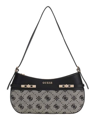 GUESS Melinda Logo Shoulder Bag Black Logo GUESS Melinda Logo Shoulder Bag Black Logo