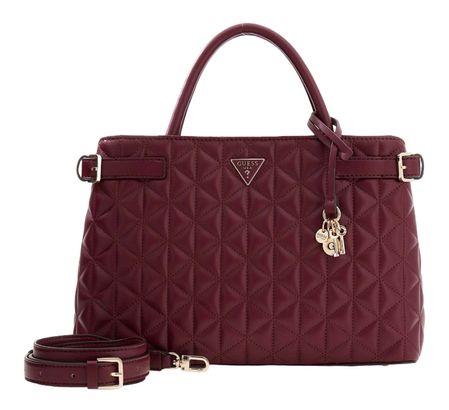 GUESS Paisleigh Girlfriend Satchel Burgundy