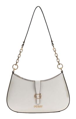 GUESS Carrie Top Zip Shoulder Bag Stone