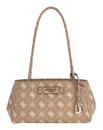 GUESS Carrie Logo Girlfriend Shoulder Satchel Bag Biscotti Logo