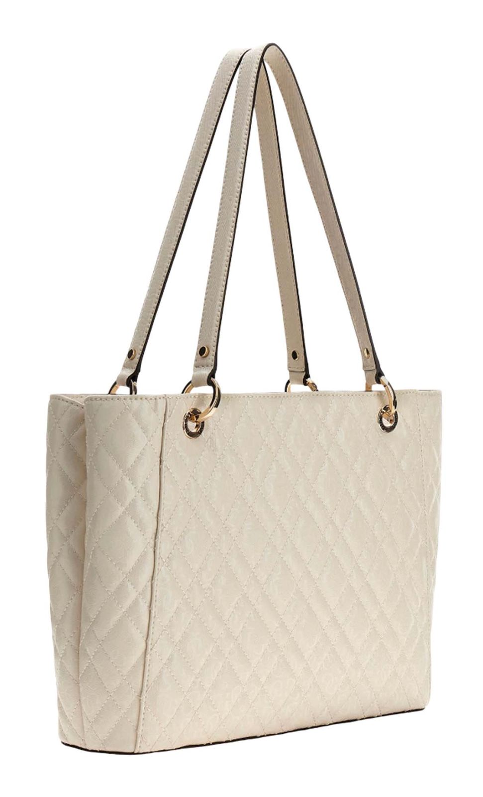 GUESS Isemay Noel Tote Cream White GUESS Isemay Noel Tote Cream White